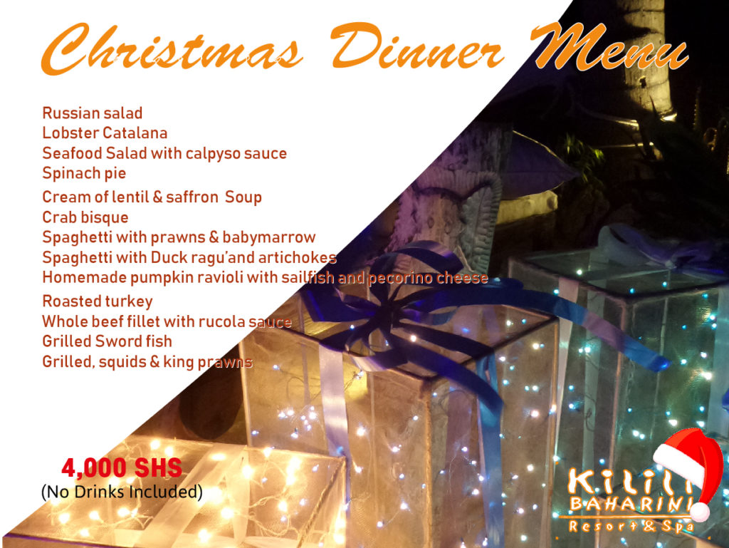 Christmas Dinner Menu